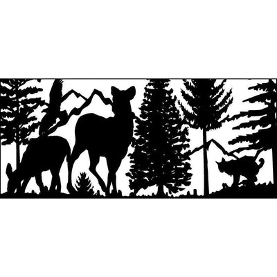 28 X 60 Bobcat Two Doe Eagle and Mountains - AJD Designs Homestore