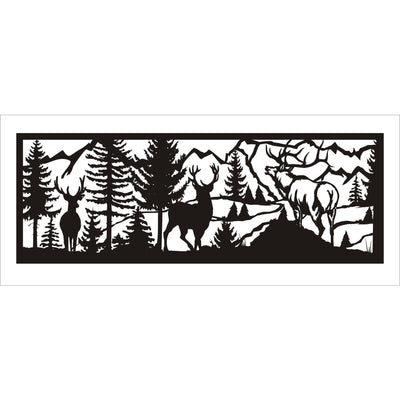 30 x 84 Two Bucks Elk Mountains - AJD Designs Homestore