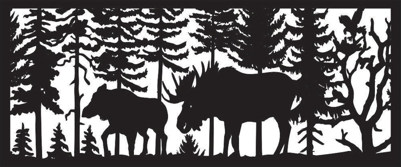 72" Bull and Cow Moose Eagle Landing