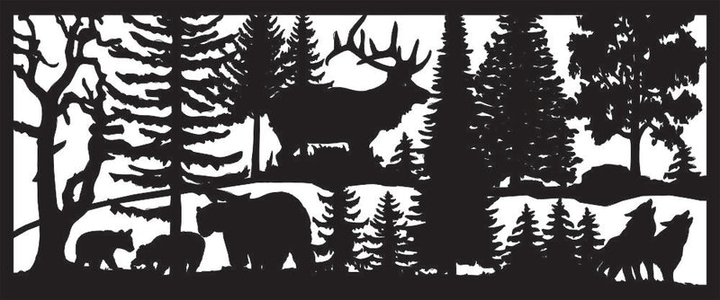 72" Three Bears Elk Two Wolves