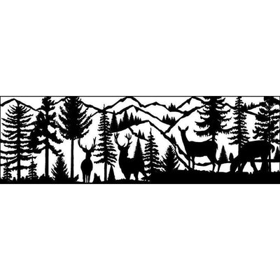 24 X 72 Two Bucks Two Does River Mountains - AJD Designs Homestore
