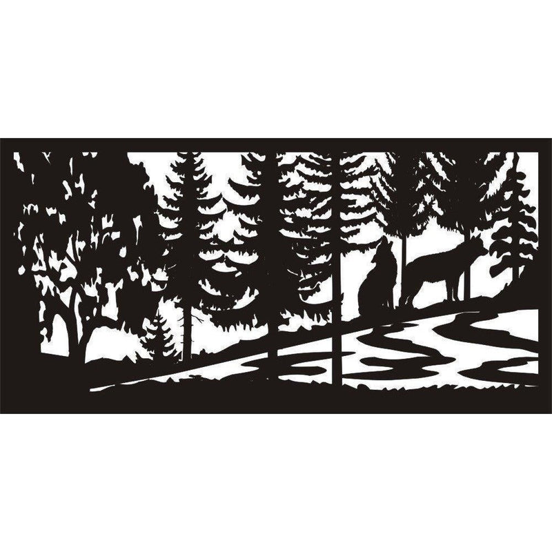 24 x 48 Two Wolves River - AJD Designs Homestore