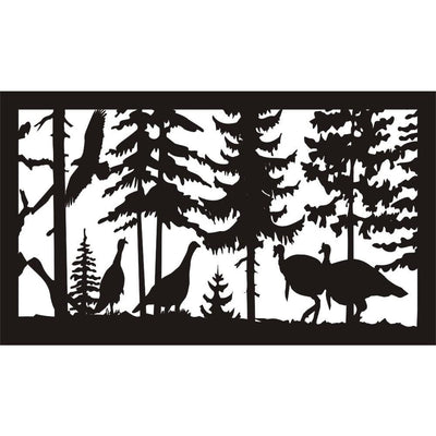 28 X 48 four turkeys and eagle - AJD Designs Homestore