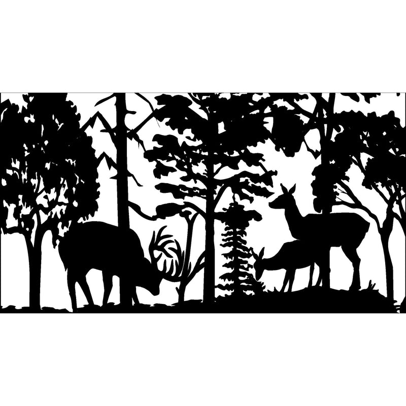 28 X 48 Buck Rub Doe and Fawn - AJD Designs Homestore