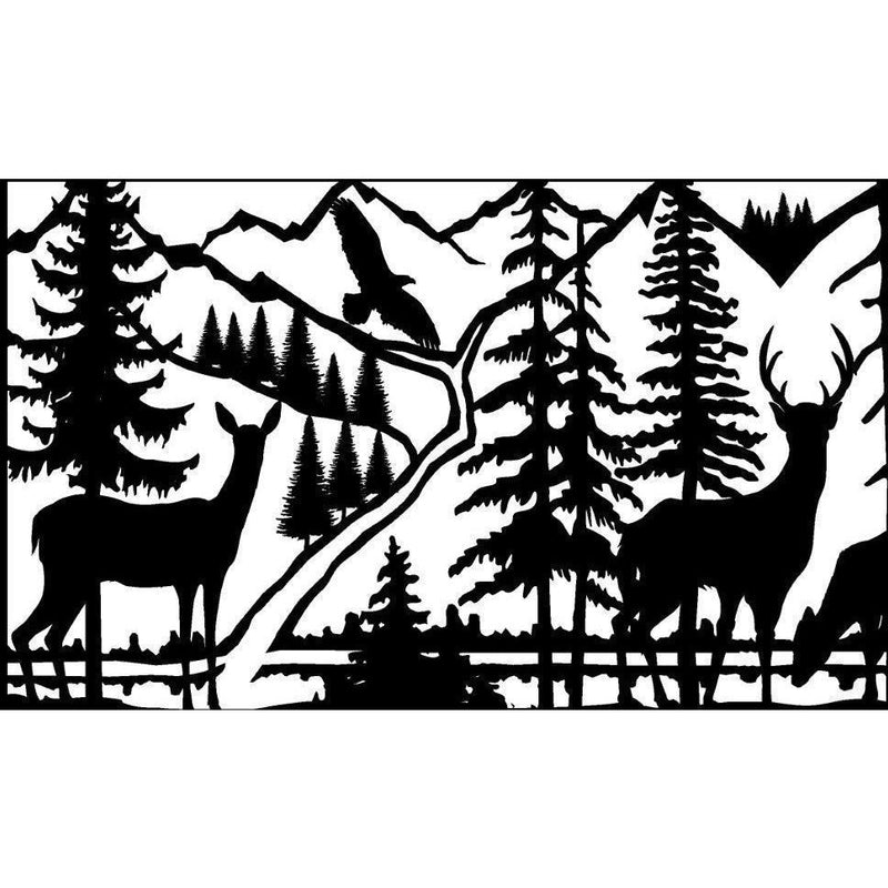 30 X 48 Doe Buck River Eagle - AJD Designs Homestore