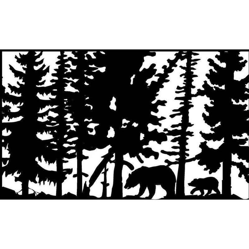 30 X 48 Two Bears Leaning Tree - AJD Designs Homestore