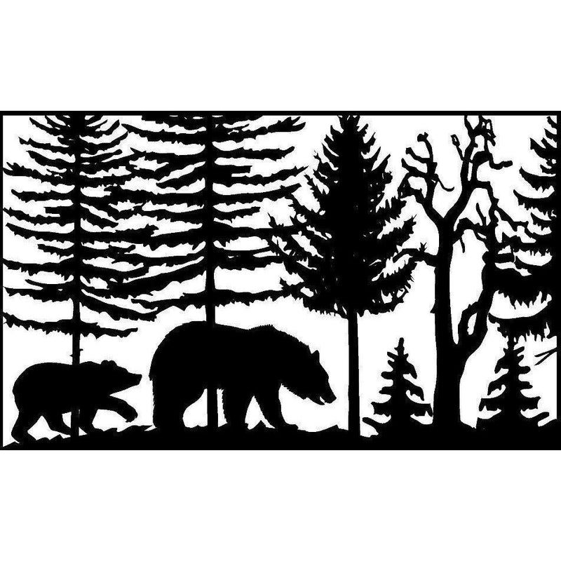 30 X 48 two Bears Trees - AJD Designs Homestore