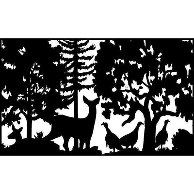 30 X 48 Two Deer and Turkeys - AJD Designs Homestore
