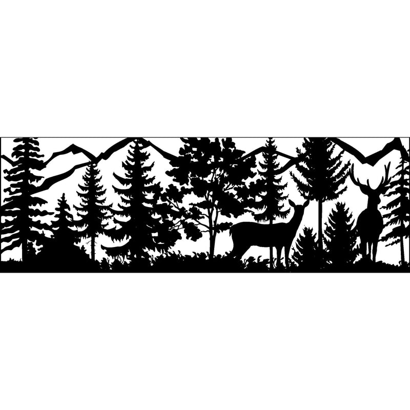 30 X 84 Doe Buck Trees Mountains - AJD Designs Homestore