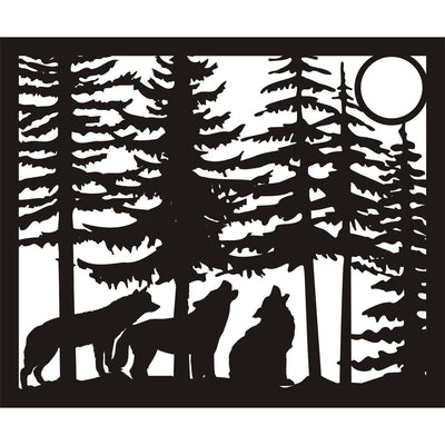 30 X 36 Three wolves moon - AJD Designs Homestore