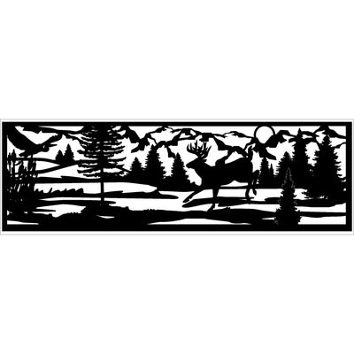 30 x 96 Low Land Heron Cattails Deer - AJD Designs Homestore