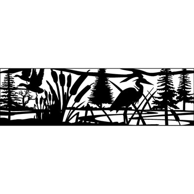 30 X 96 Ducks Cattails Heron and Lake - AJD Designs Homestore