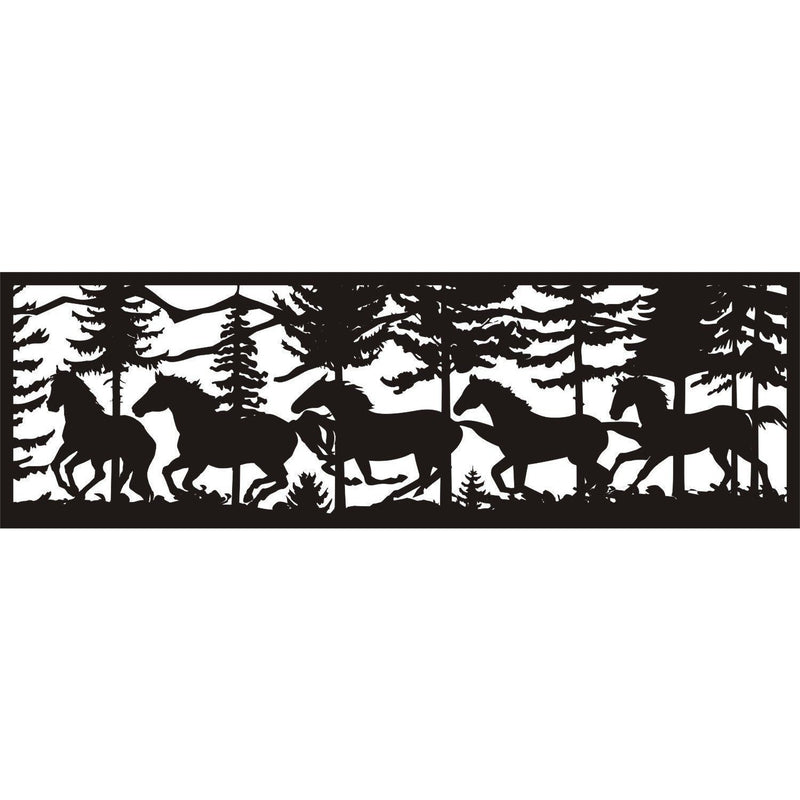 30 X 96 Horses Running Panel 3 - AJD Designs Homestore